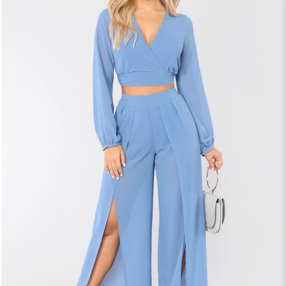 Light Blue Matching Two Piece Set